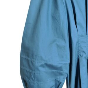 Teal Flared Dress with Embroidered Collar