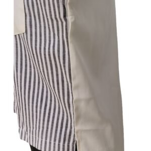Classic black-and-cream striped women's shirt