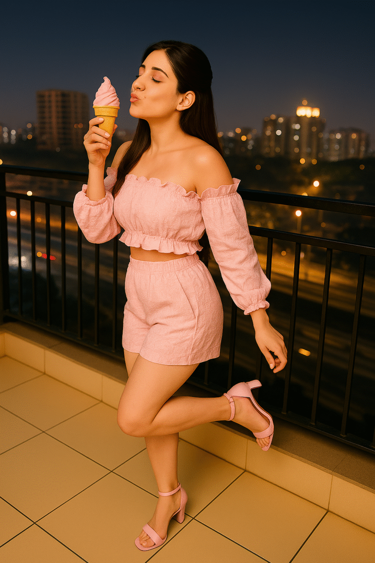 Trendy Korean style co-ord set for casual outings and vacations