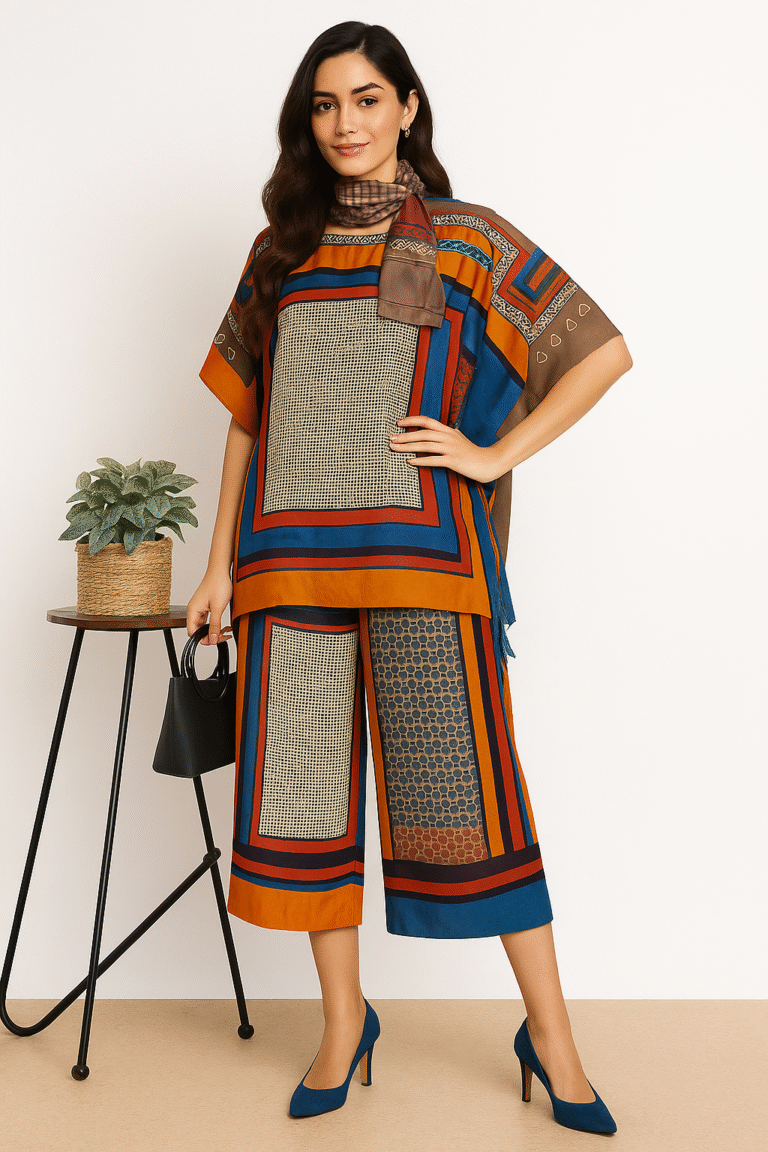 Women Co-ord Dress – Boho Luxe Kaftan Elegance