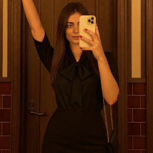 Black Bow Tie Top for Women – Elegant Formal & Casual Wear