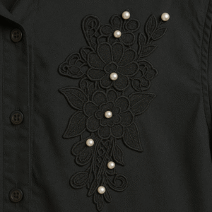 Black party shirt for women