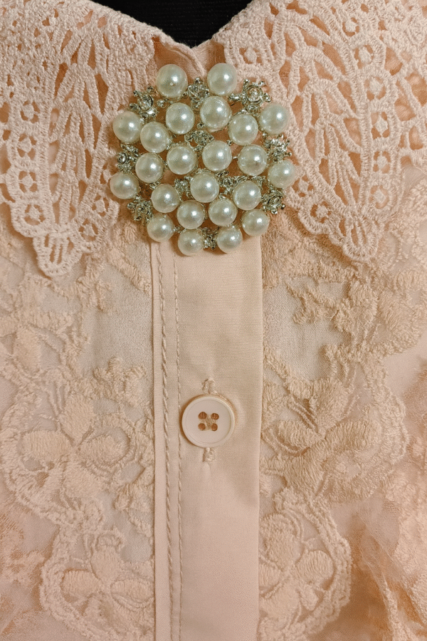 Pearl Embellished Ruffle Designer Party Shirt – Elegant Evening Shirt