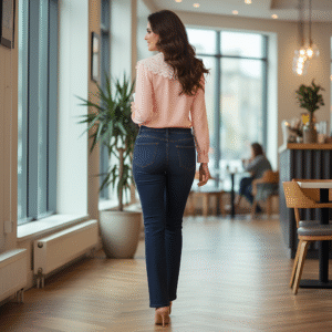 Blush pink lace-collar women’s shirt – premium imported fabric