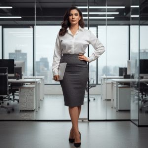 Women’s Designer White Satin Shirt