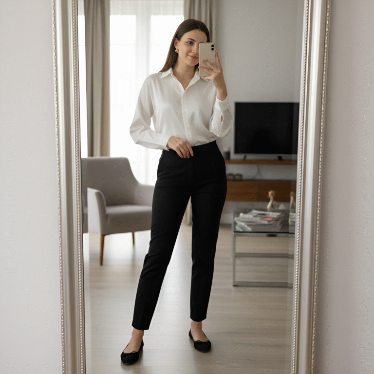 Women’s Designer White Satin Shirt
